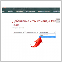 выбираем - Найти по имени команды Инструкция для игроков Pro на 4Stars